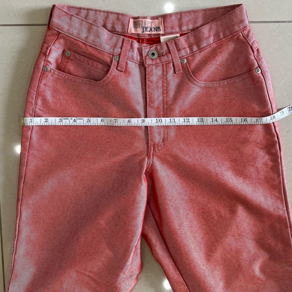 Red Metallic Reflect Jeans View 5